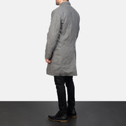 
Vista de detalle of Notch & Button Hardware on Claud Grey Wool Double Breasted Coat