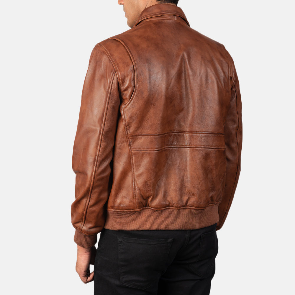 Coffmen Cazadora Bomber de Cuero para Hombre – Vista alternativa del producto 5