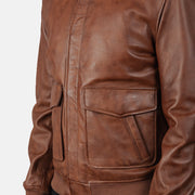 Coffmen Cazadora Bomber de Cuero para Hombre – Vista alternativa del producto 6