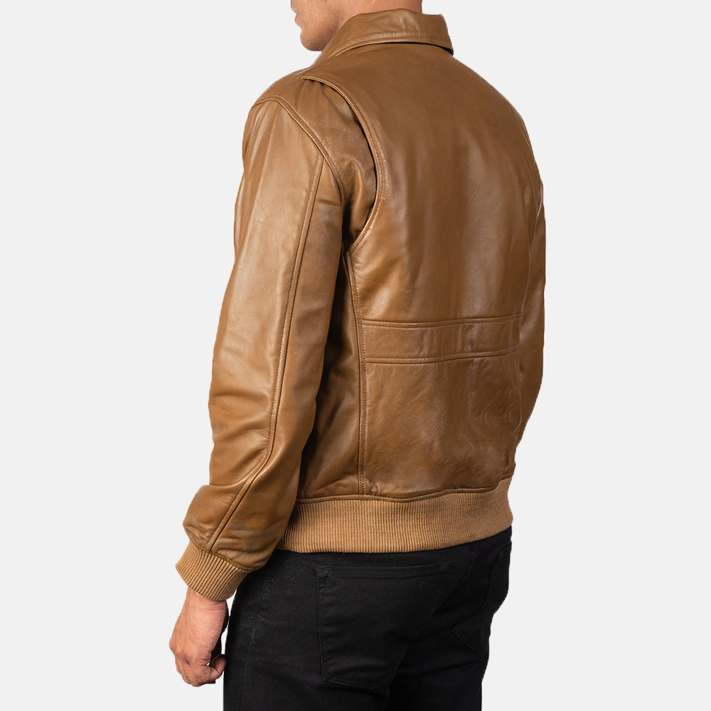 Coffmen Cazadora Bomber de Cuero para Hombre – Vista alternativa del producto 5