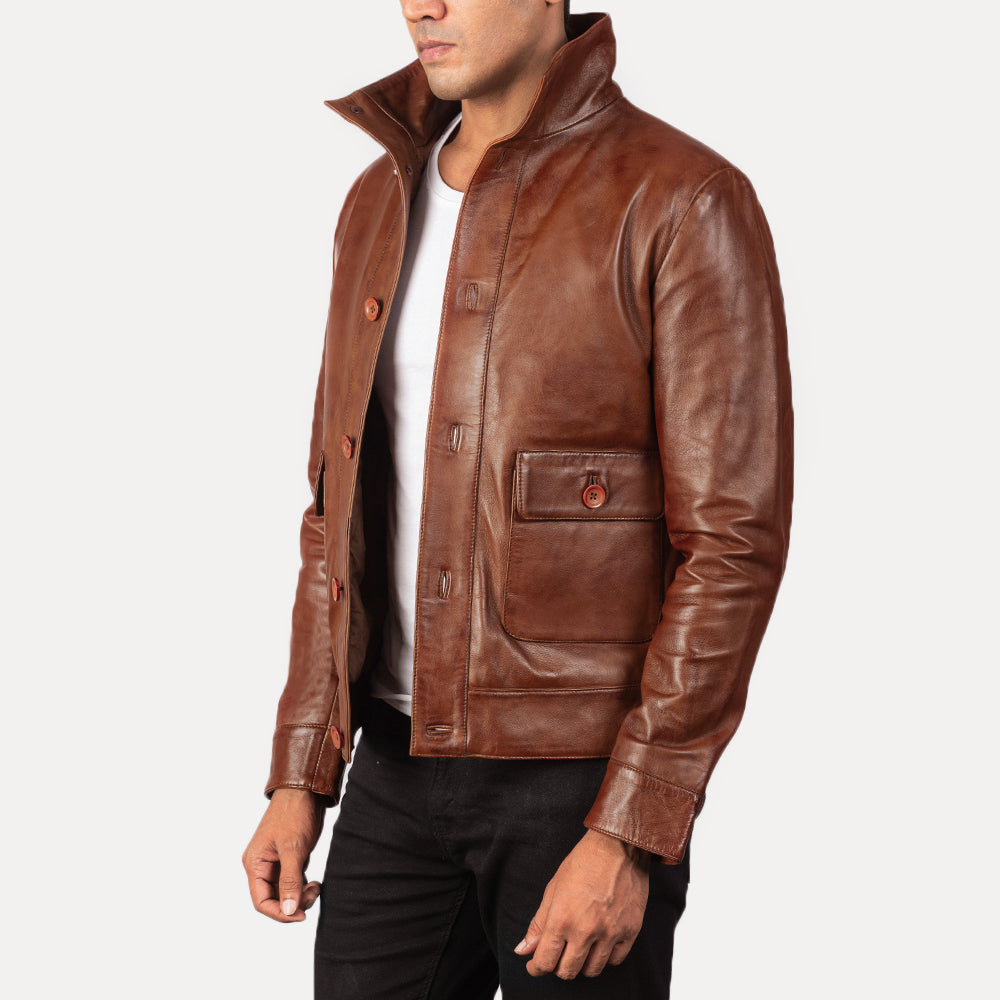 Columbus Cazadora Bomber de Cuero para Hombre – Vista alternativa del producto 2