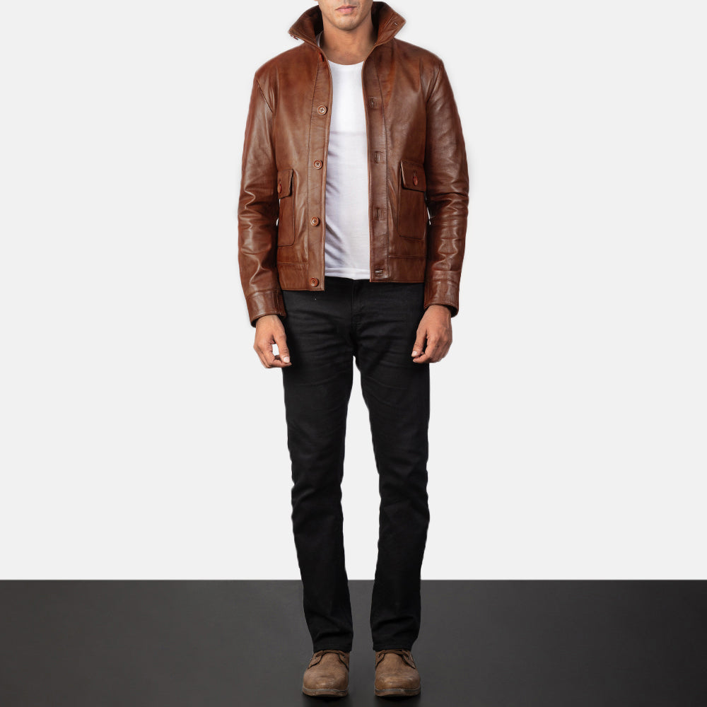 Columbus Cazadora Bomber de Cuero para Hombre – Vista alternativa del producto 4