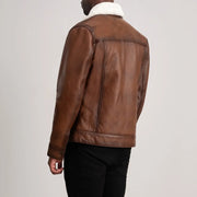 
Authentic Sheepskin Leather with Semi-Aniline Finish Grain Texture & Heavy-Duty Seam Stitching Detail