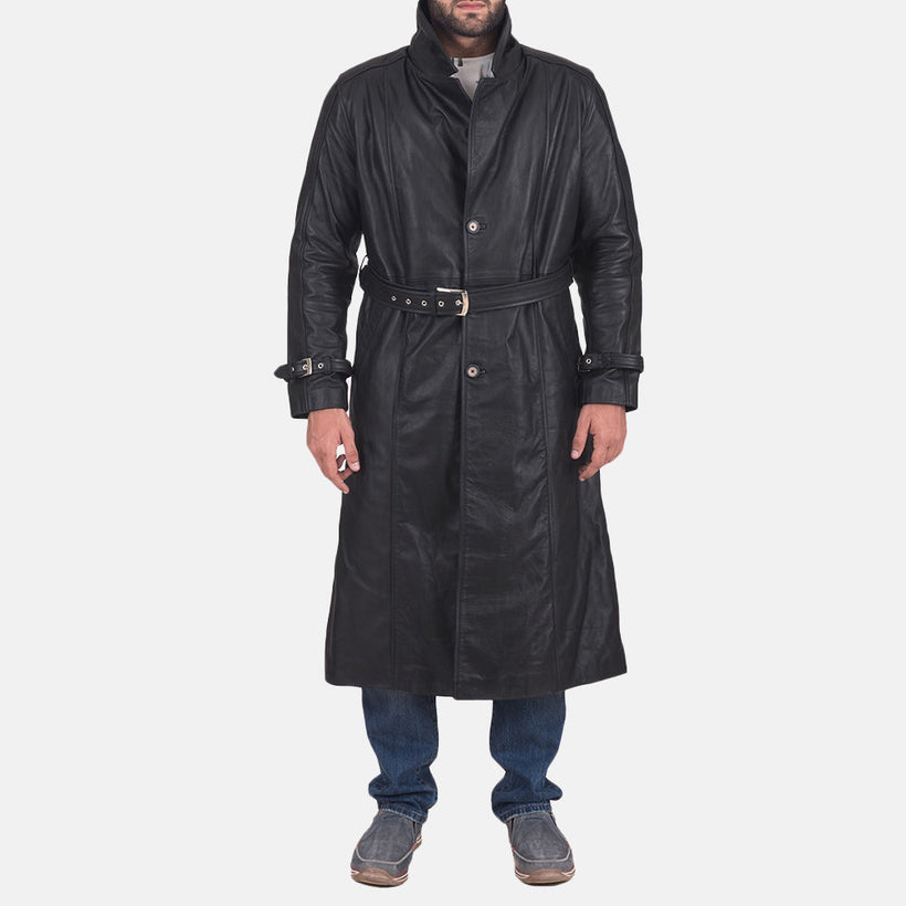 Daniel Negro Trench de Cuero para Hombre