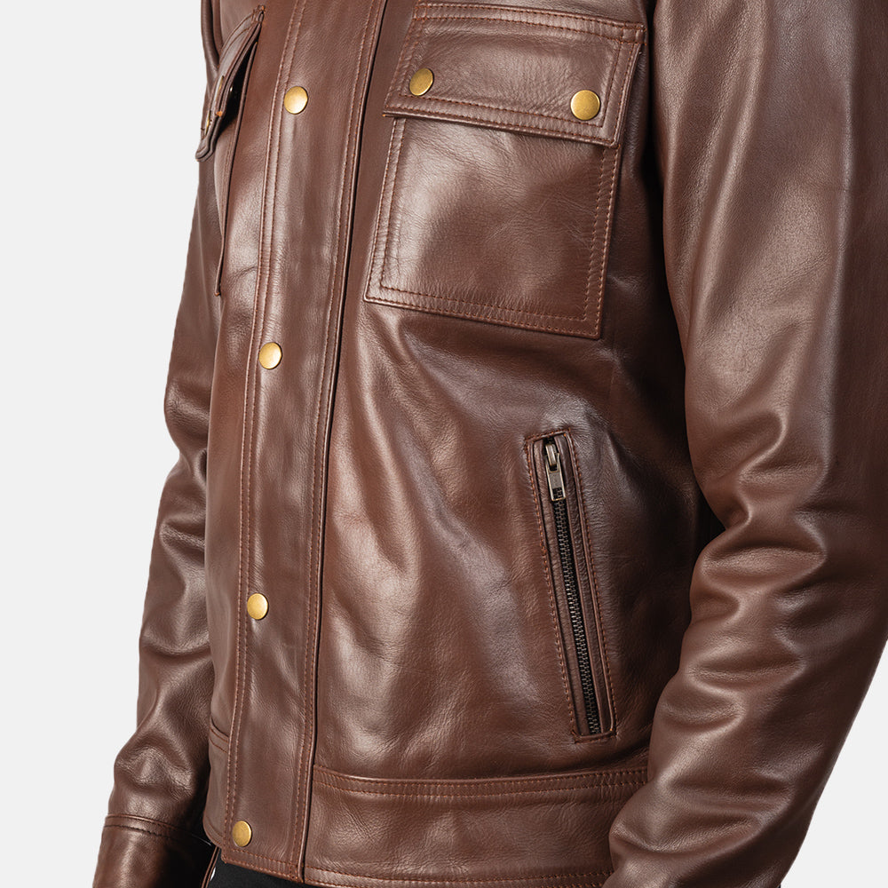Darren Chaqueta Biker de Cuero para Hombre – Vista alternativa del producto 6