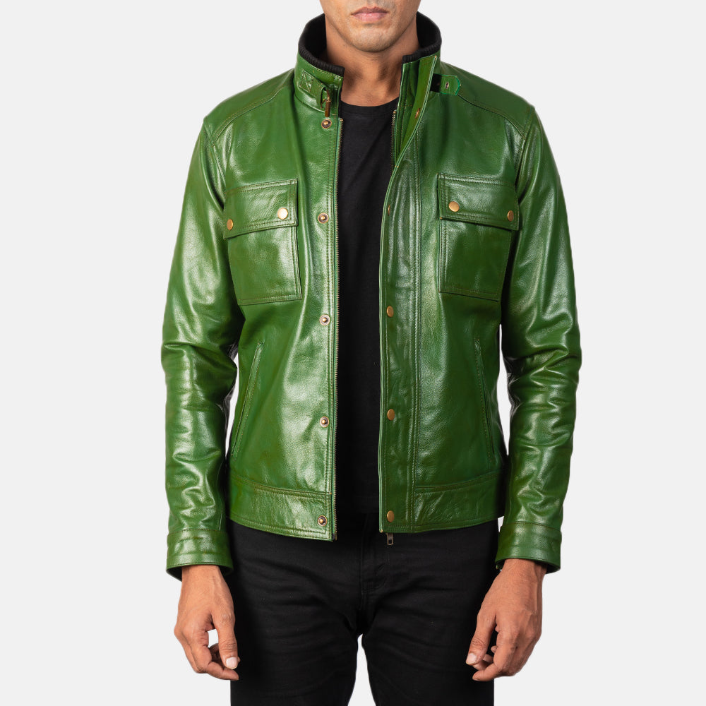 Darren Chaqueta Biker de Cuero para Hombre – Vista alternativa del producto 1
