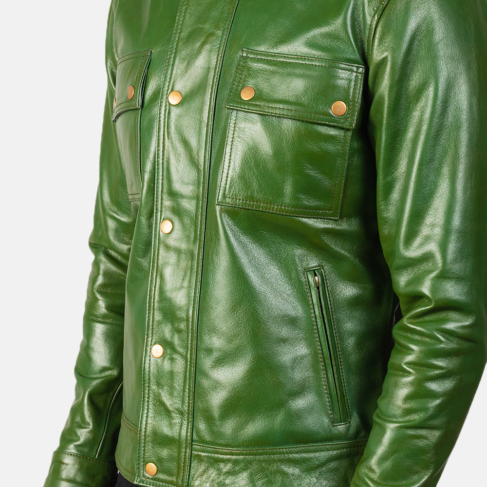 Darren Chaqueta Biker de Cuero para Hombre – Vista alternativa del producto 6