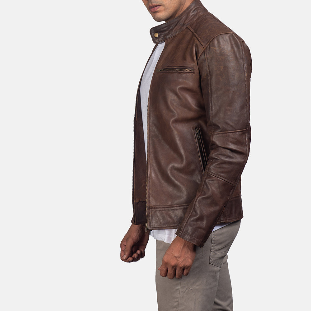 
Dean Negro Chaqueta Biker de Cuero para Hombre – alternate product view 4