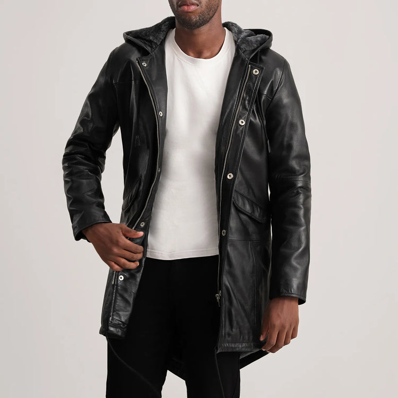 Delvin Chaqueta de Cuero para Hombre