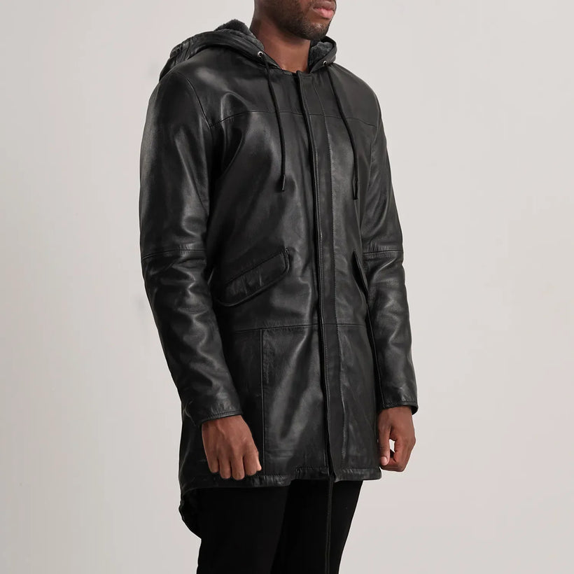 Delvin Chaqueta de Cuero para Hombre