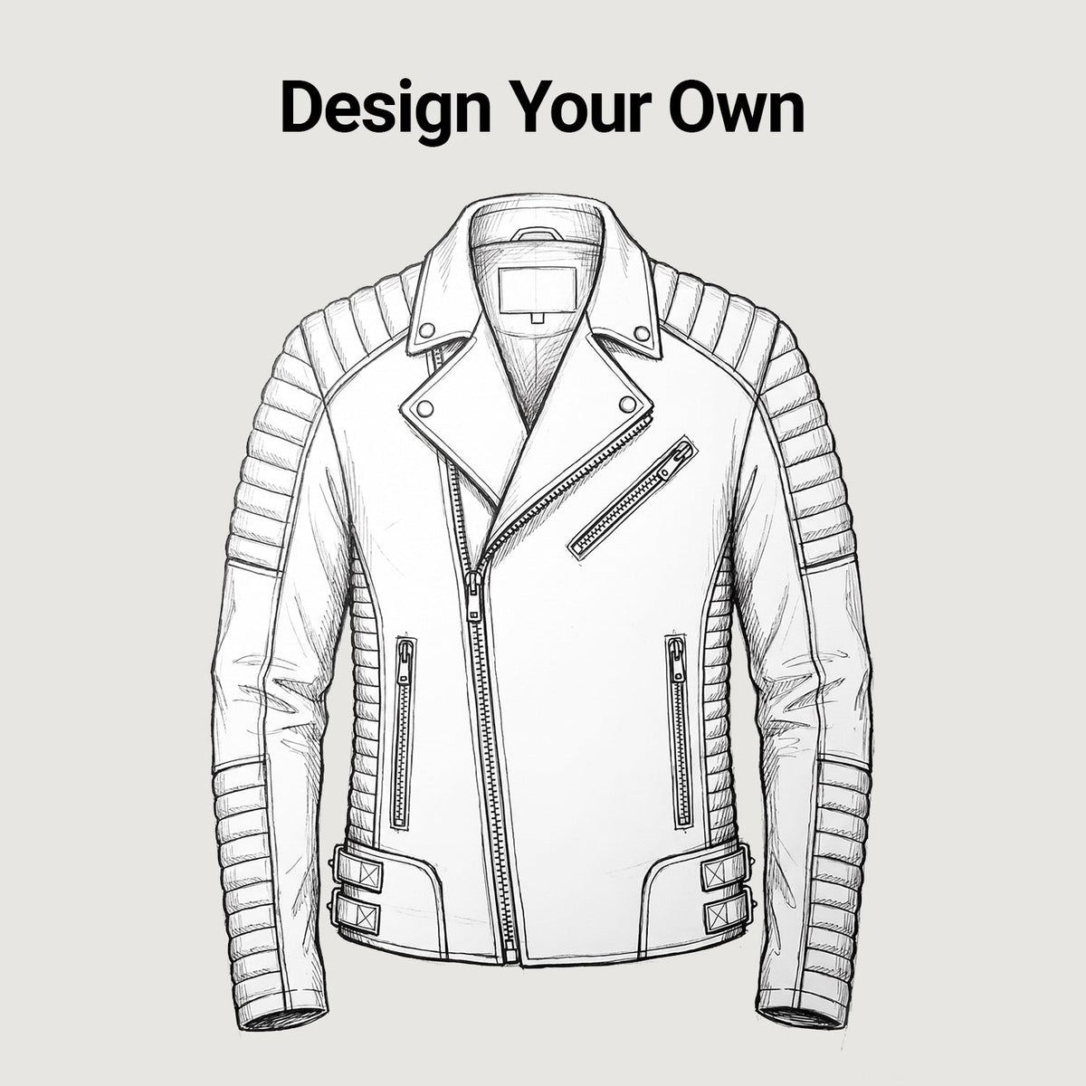 
Design Your Custom Leather Jacket | Free Shipping & Alteration in Classic Full-Grain Leather - Vista frontal y silueta entallada | Comprar online