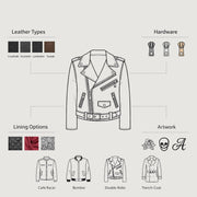 
Classic Full-Grain Leather Bomber Jacket - Vista posterior con hombros definidos y bajo impecable