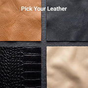 
Vista de detalle of Classic Collar & Heavy-Duty Zipper Hardware on Design Your Custom Leather Jacket | Free Shipping & Alteration