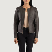 Elixir Collarless Chaqueta de Cuero para Mujer – Vista alternativa del producto 1