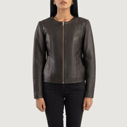 Elixir Collarless Chaqueta de Cuero para Mujer – Vista alternativa del producto 4