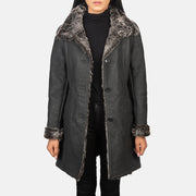 
Erica Shearling Abrigo de Cuero para Mujer – alternate product view 1