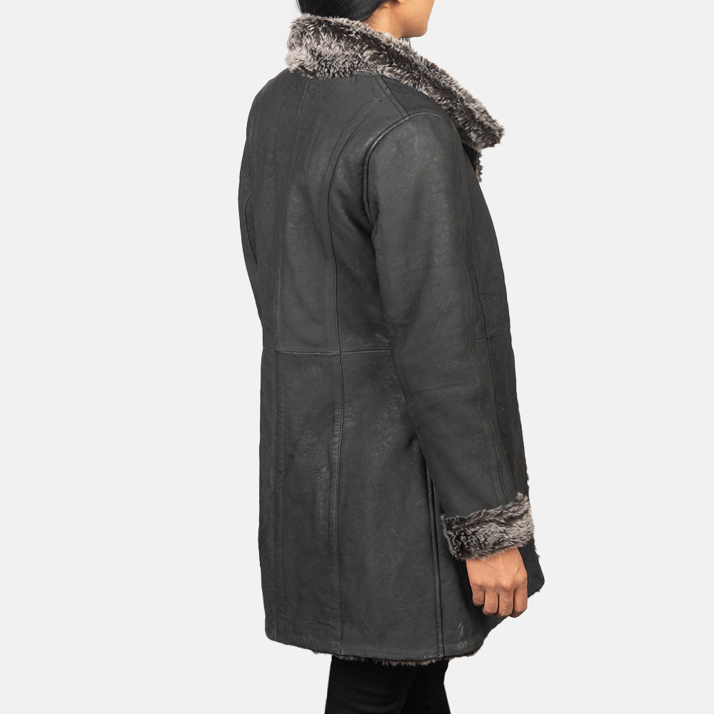 
Erica Shearling Abrigo de Cuero para Mujer – alternate product view 5