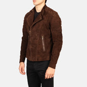 Faisor Mocha Chaqueta Biker de Cuero para Hombre – Vista alternativa del producto 2