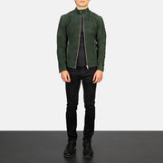 Fernando Acolchado Chaqueta Biker de Cuero para Hombre – Vista alternativa del producto 3