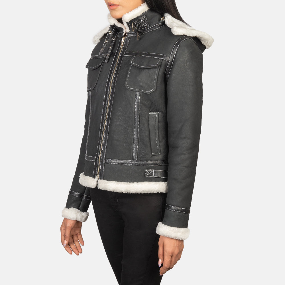Fiona Hooded Chaqueta de Borrego para Mujer – Vista alternativa del producto 2