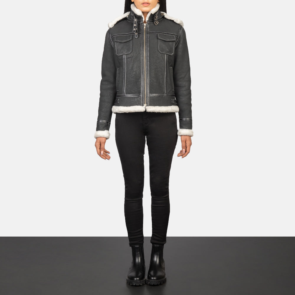 Fiona Hooded Chaqueta de Borrego para Mujer – Vista alternativa del producto 3