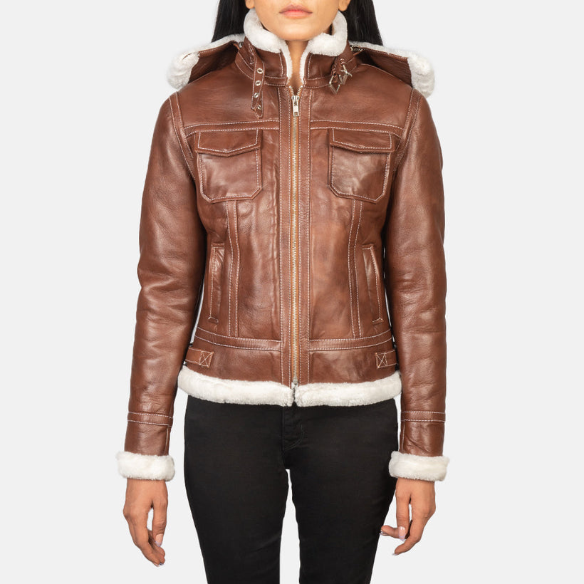 Fiona Hooded Chaqueta de Borrego para Mujer