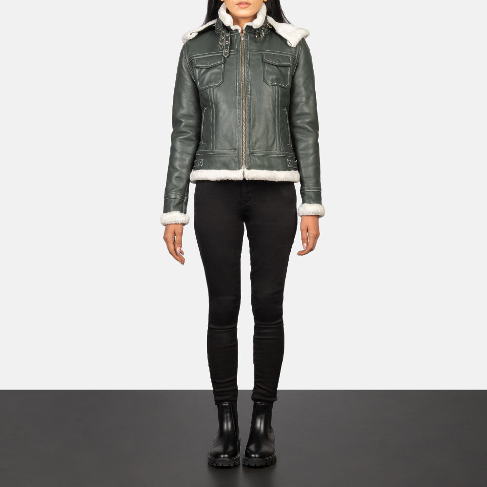 Fiona Hooded Chaqueta de Borrego para Mujer – Vista alternativa del producto 2