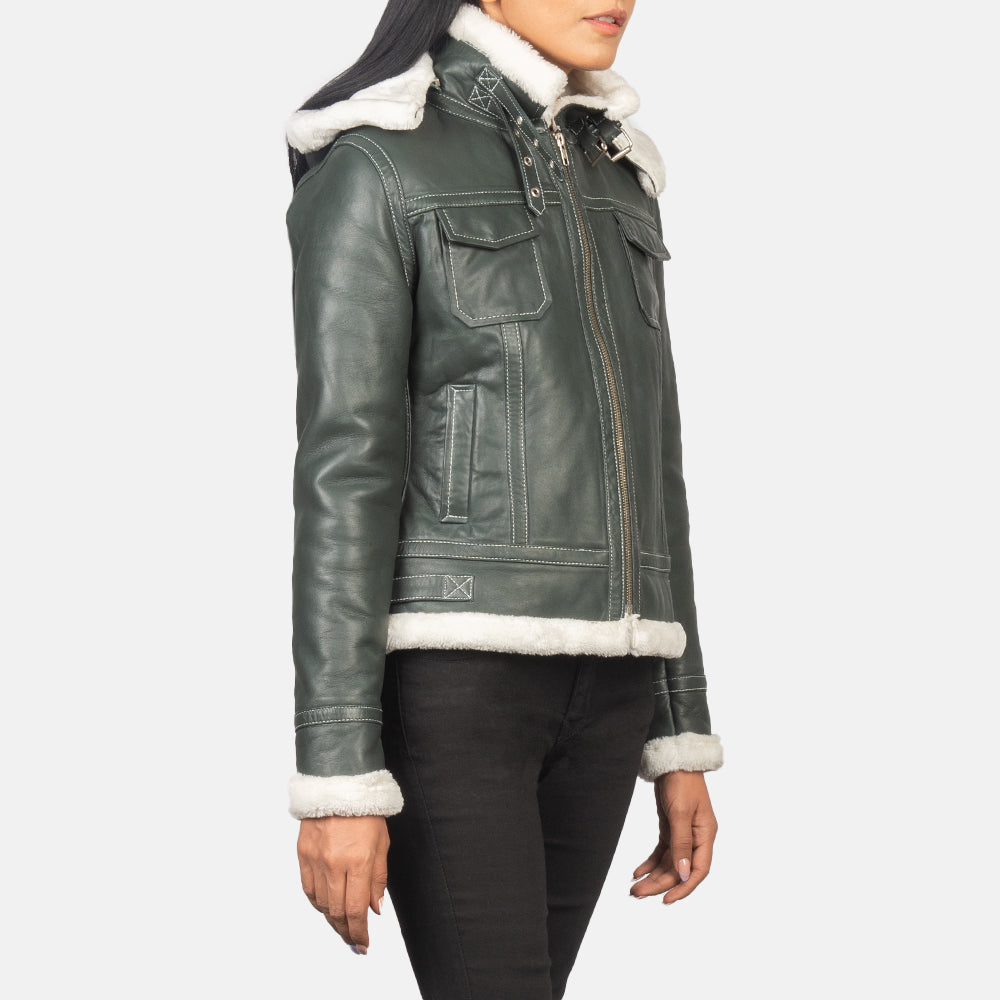Fiona Hooded Chaqueta de Borrego para Mujer – Vista alternativa del producto 4