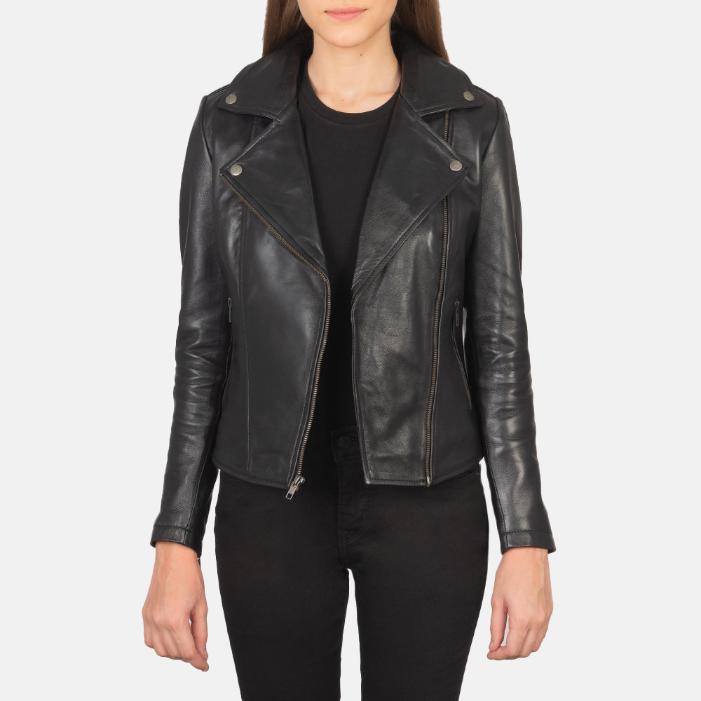 Flashback Chaqueta Biker de Cuero para Mujer – Vista alternativa del producto 2
