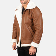 Francis B-3 Negro Cazadora Bomber de Cuero para Hombre – Vista alternativa del producto 2
