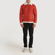 Francis B-3 Negro Cazadora Bomber de Cuero para Hombre – Vista alternativa del producto 3