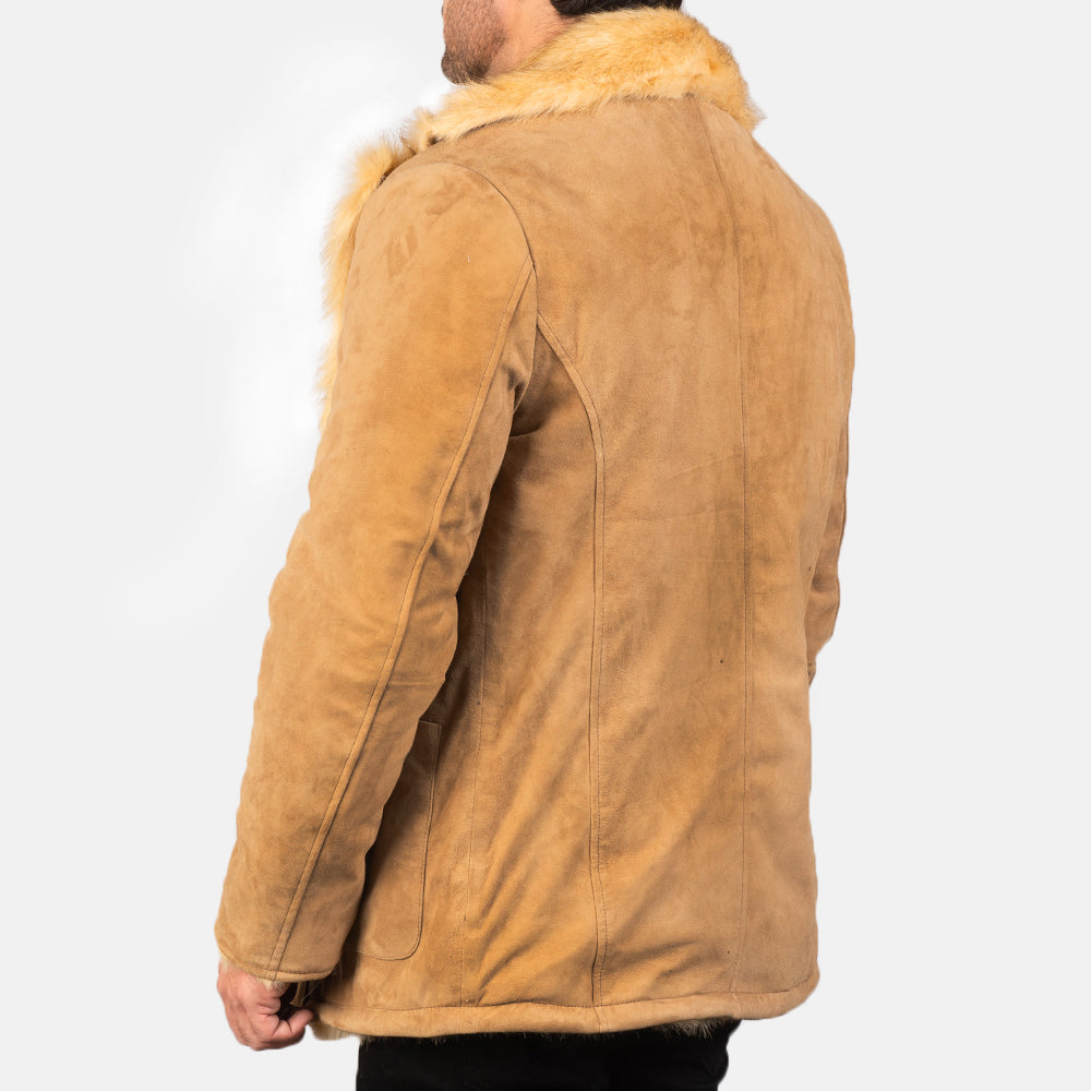 Authentic Goatskin Suede with Suede Finish Grain Texture & Heavy-Duty Seam Stitching Detail