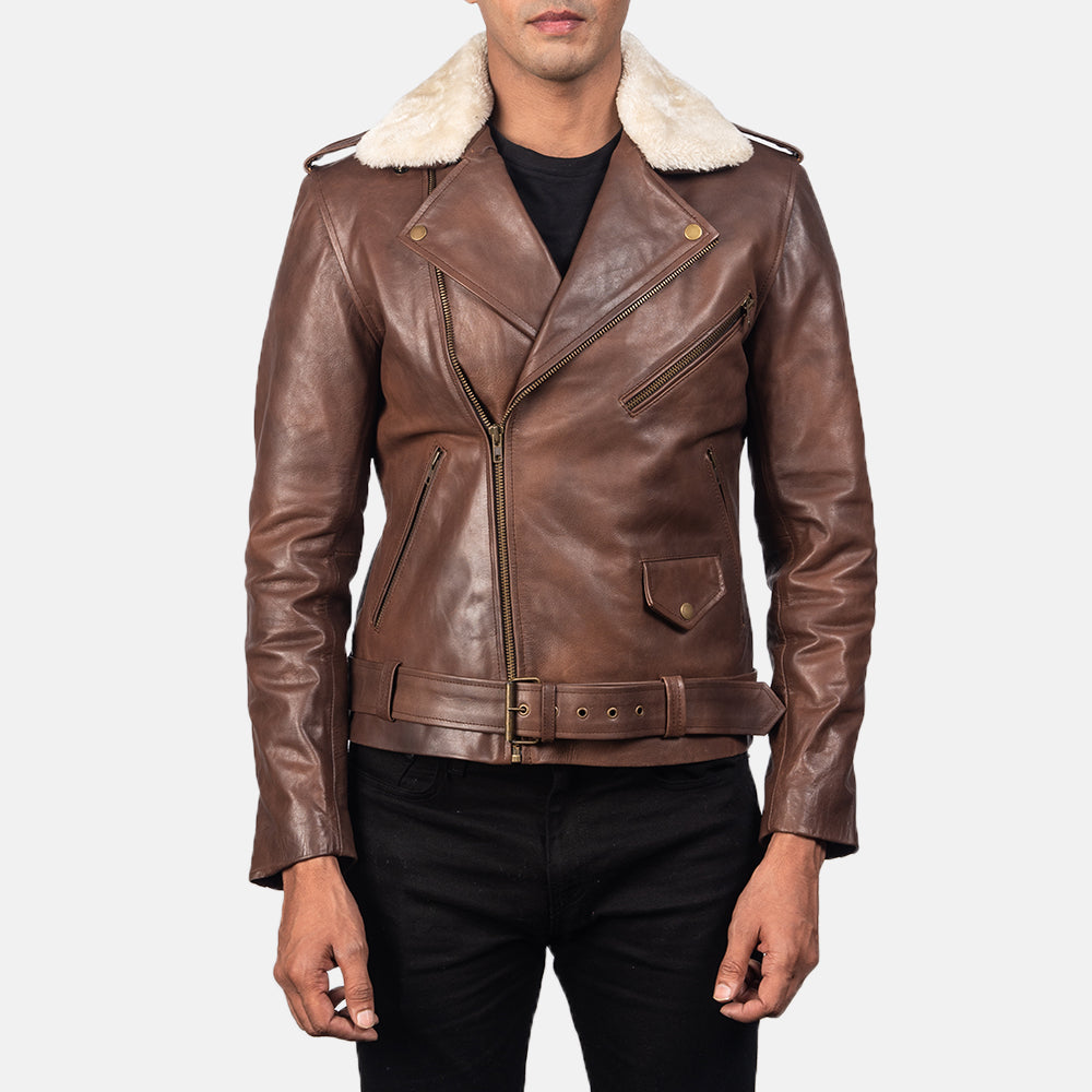 
Furton Chaqueta Biker de Cuero para Hombre – alternate product view 3