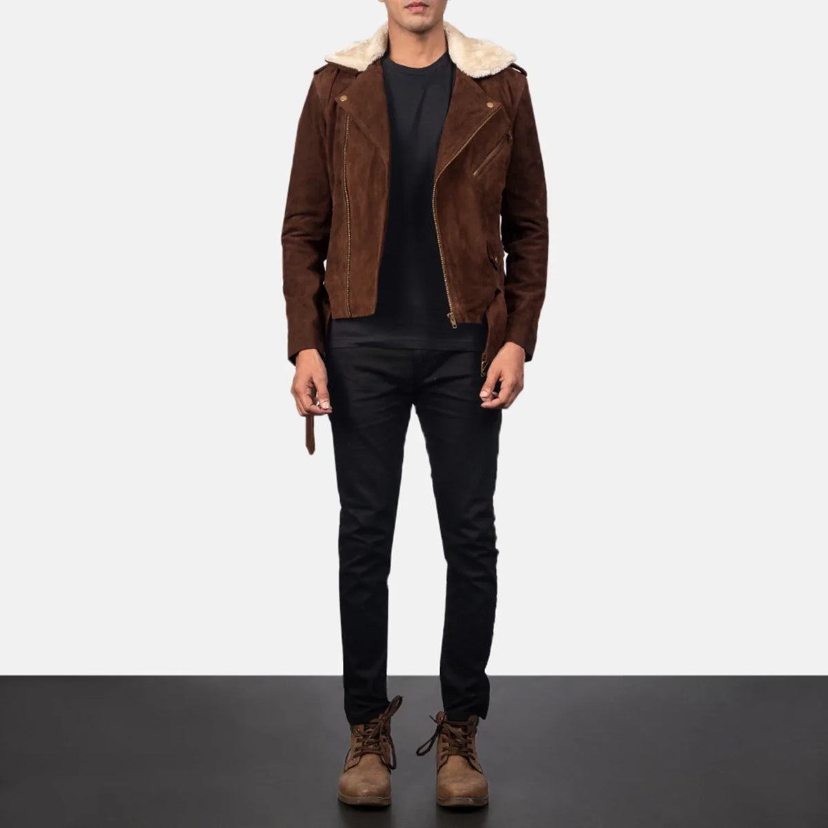 
Furton Chaqueta Biker de Cuero para Hombre – alternate product view 3