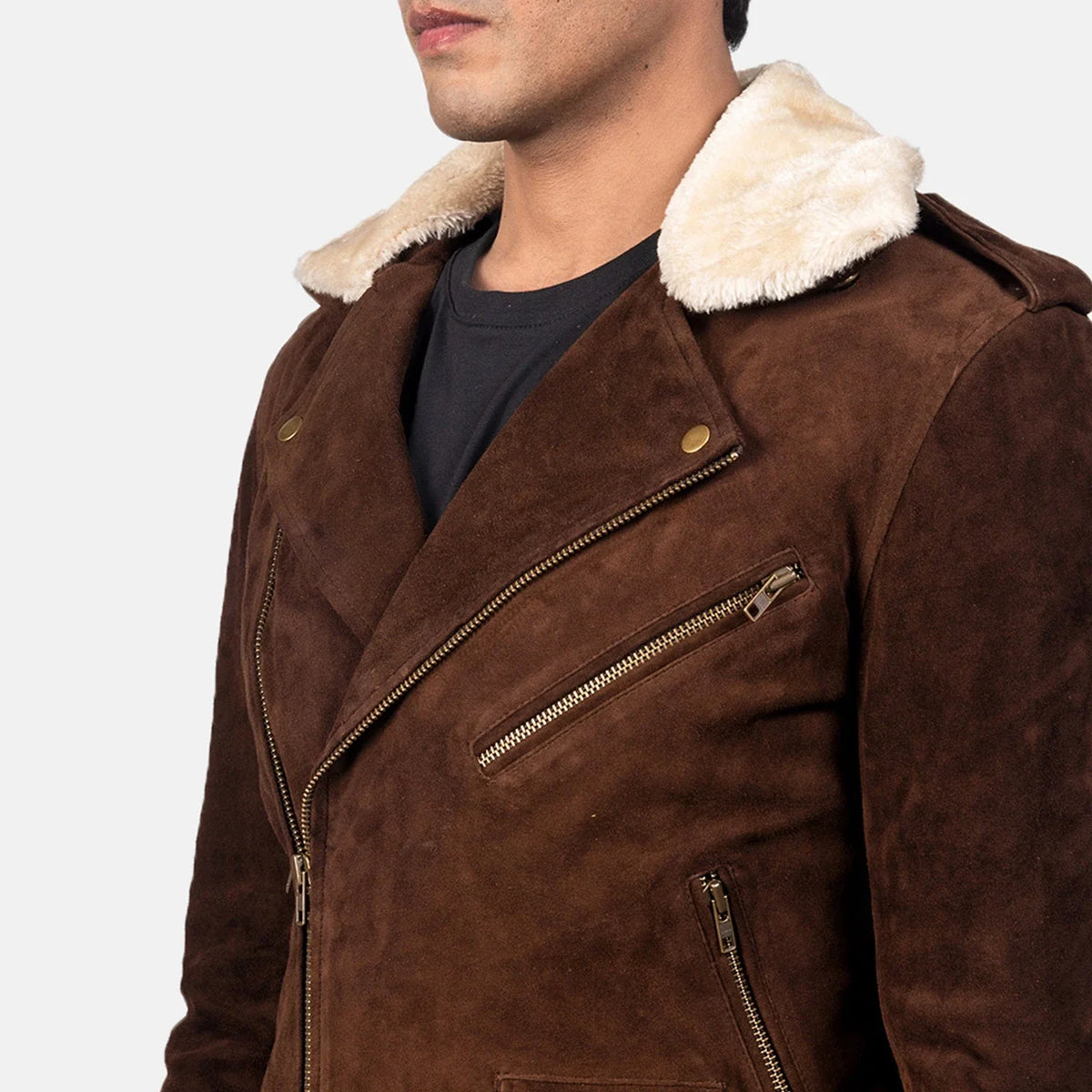 
Furton Chaqueta Biker de Cuero para Hombre – alternate product view 6