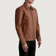 Inferno Leather Brown Jacket – Vista alternativa del producto 2