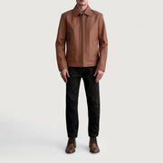Inferno Leather Brown Jacket – Vista alternativa del producto 4