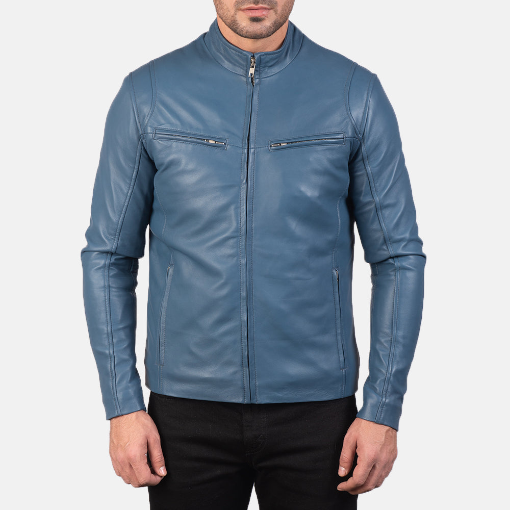 Ionic Chaqueta Biker de Cuero para Hombre – Vista alternativa del producto 4