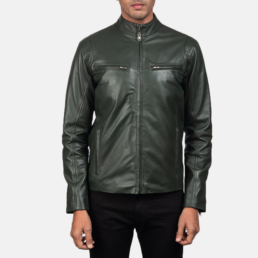 Ionic Chaqueta Biker de Cuero para Hombre – Vista alternativa del producto 3