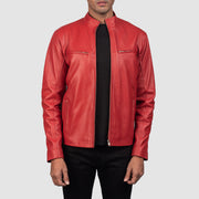 Ionic Chaqueta Biker de Cuero para Hombre – Vista alternativa del producto 1