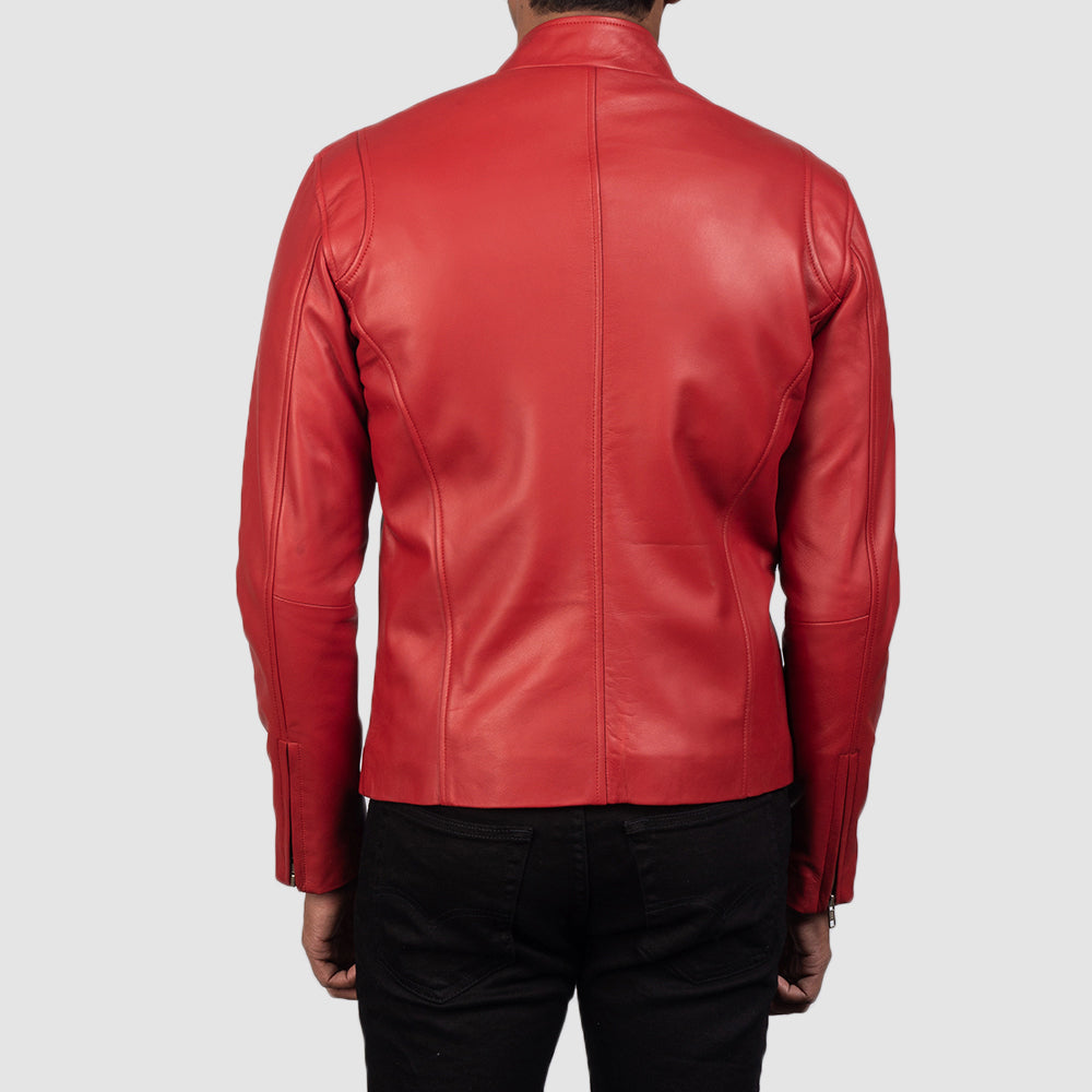 Ionic Chaqueta Biker de Cuero para Hombre – Vista alternativa del producto 6