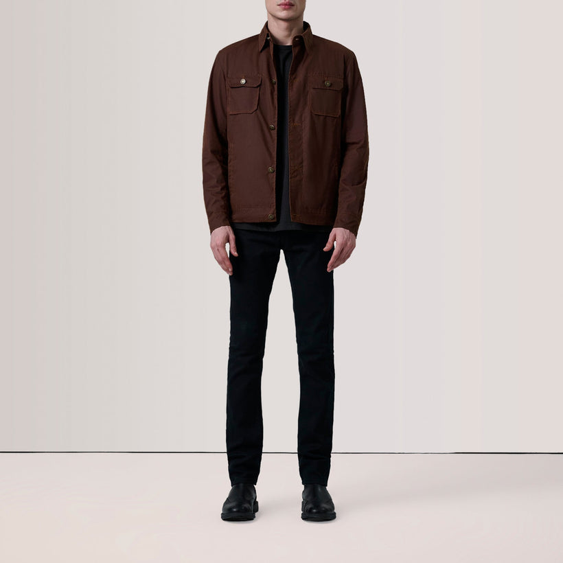 Irwin Marrón Waxed Canvas Field Chaqueta de Cuero para Hombre