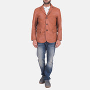 Authentic Sheepskin Leather with Semi-aniline Finish Grain Texture &amp; Heavy-Duty Seam Stitching Detail