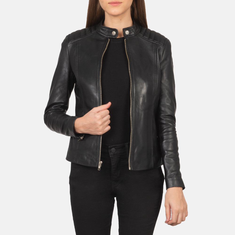 
Kelsee Chaqueta Biker de Cuero para Mujer – alternate product view 1