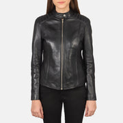 
Kelsee Chaqueta Biker de Cuero para Mujer – alternate product view 3