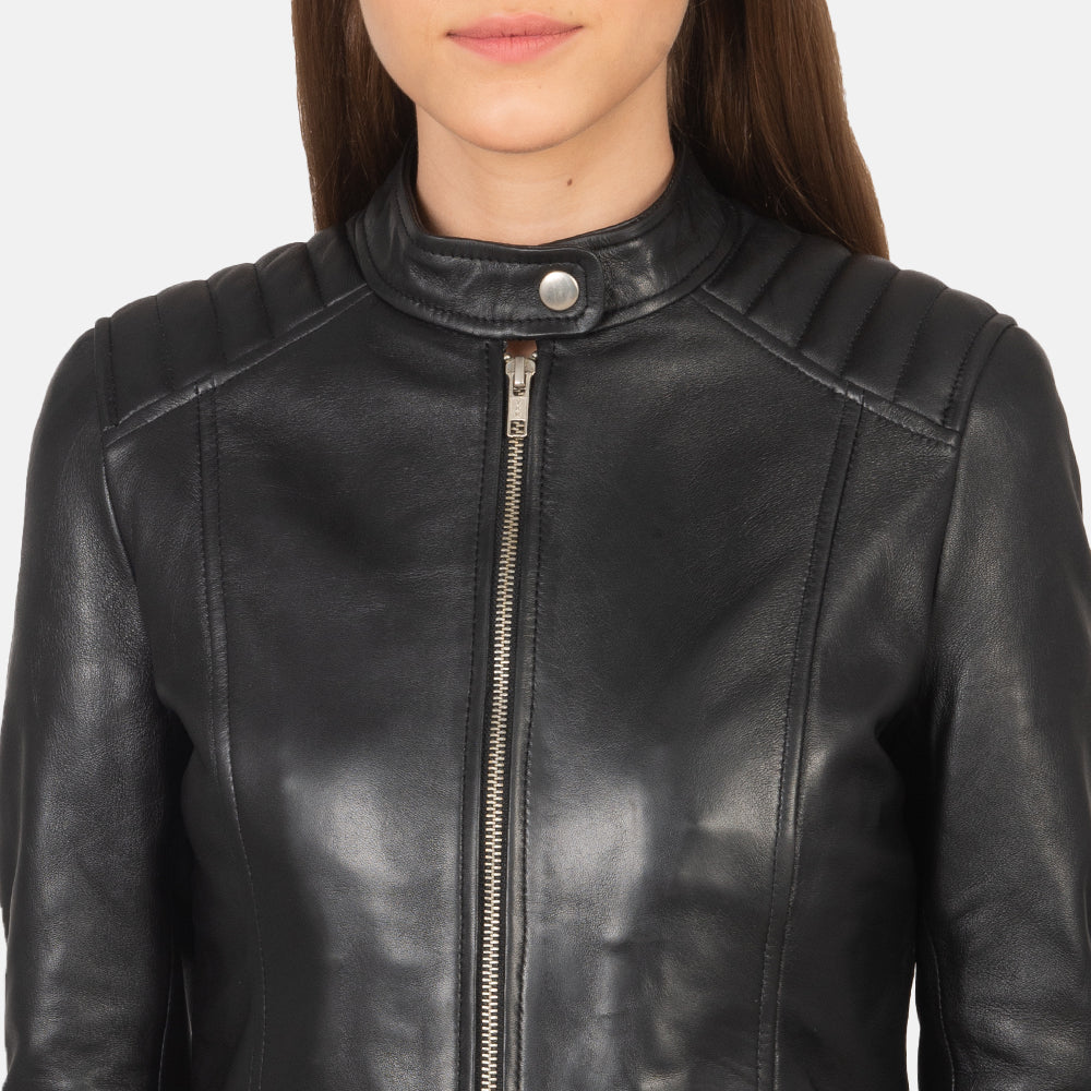 
Kelsee Chaqueta Biker de Cuero para Mujer – alternate product view 6