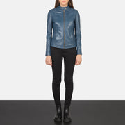 
Kelsee Chaqueta Biker de Cuero para Mujer – alternate product view 3