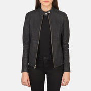 
Kelsee Chaqueta Biker de Cuero para Mujer – alternate product view 1