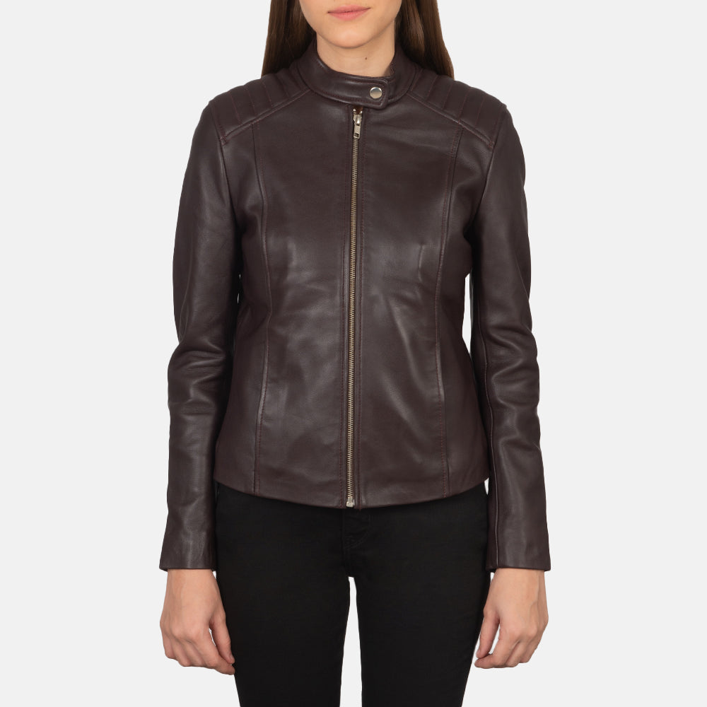 
Kelsee Chaqueta Biker de Cuero para Mujer – alternate product view 4