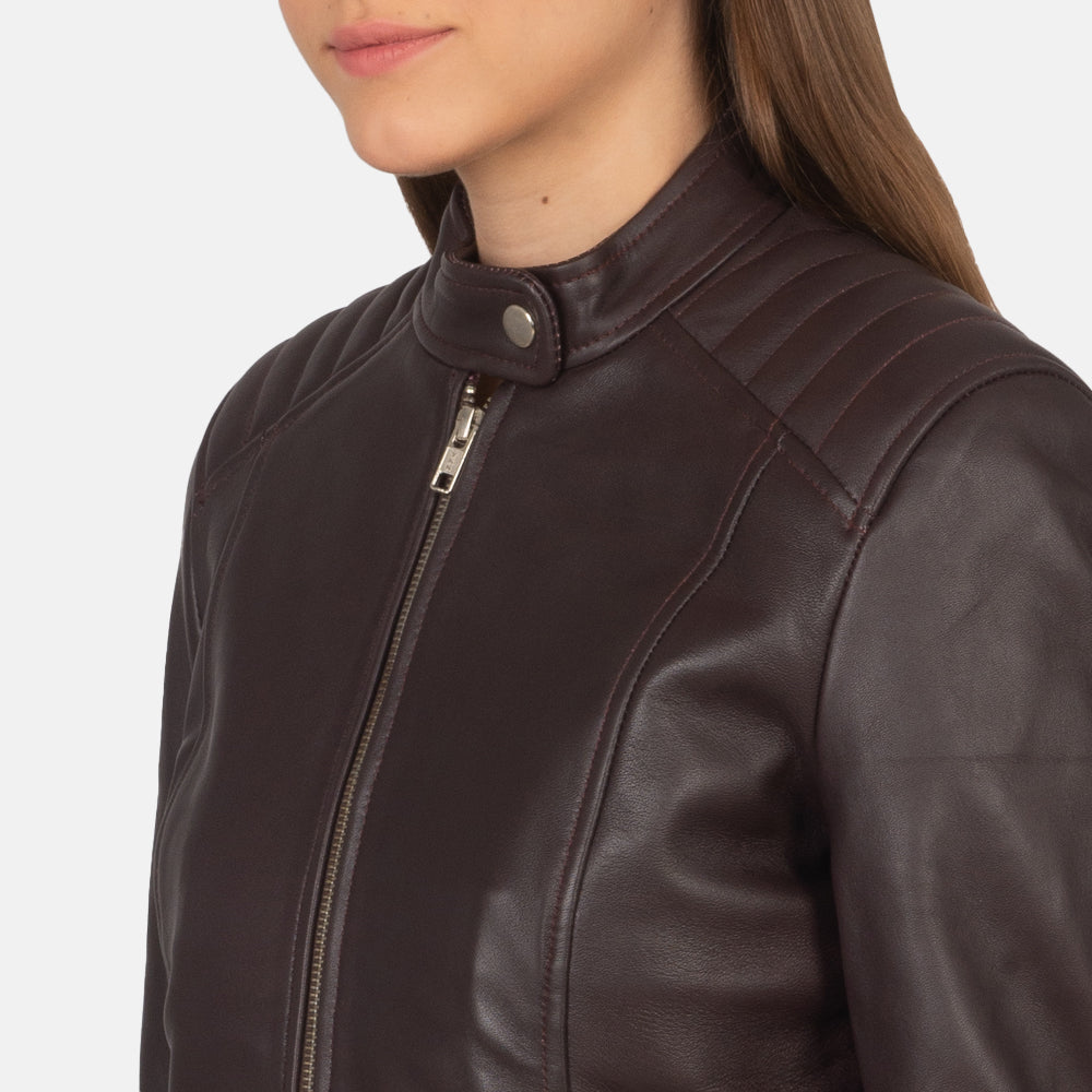 
Kelsee Chaqueta Biker de Cuero para Mujer – alternate product view 6